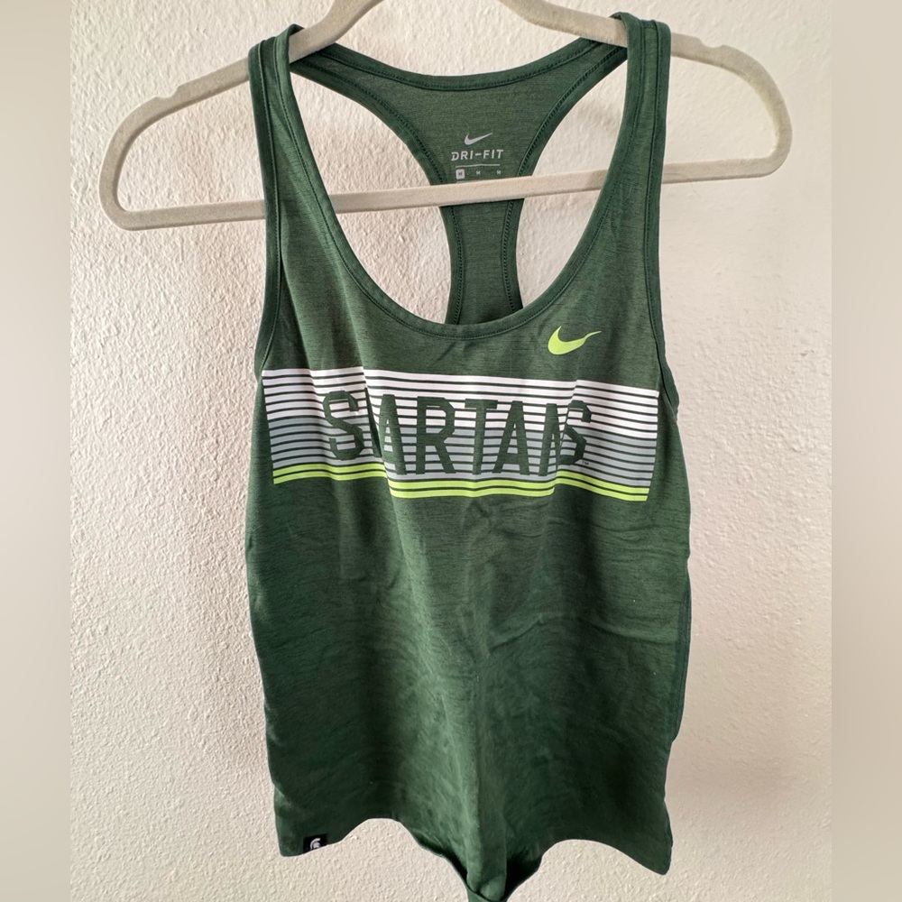 Nike Dark Green Spartans Dri-FIT Tank